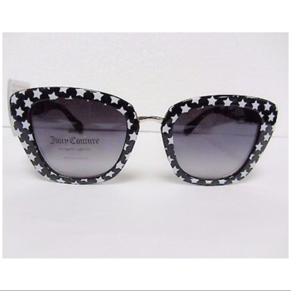 Juicy Couture Black & White Star Sunglasses NWT - Picture 2 of 5